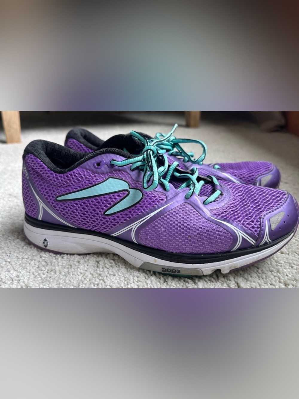 Newton Running Fate II Purple Teal Mesh Performance Running Shoes 9.5